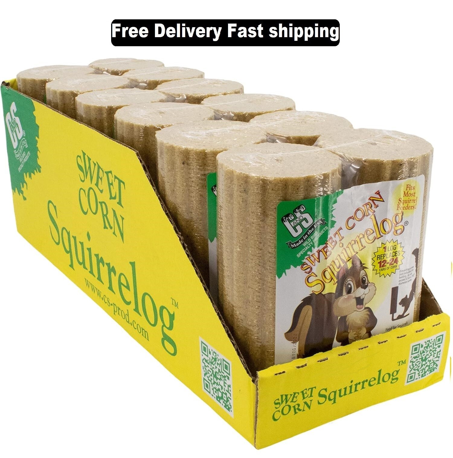 C&S Sweet Corn Squirrelog 6-Pack Refill