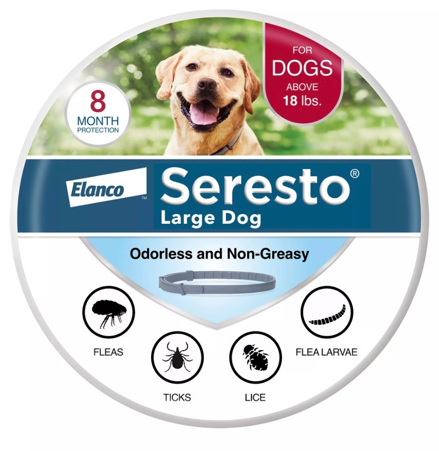 B16) NEW Seresto Flea & Tick Collar for Large Dogs 8 MONTH PROTECTION