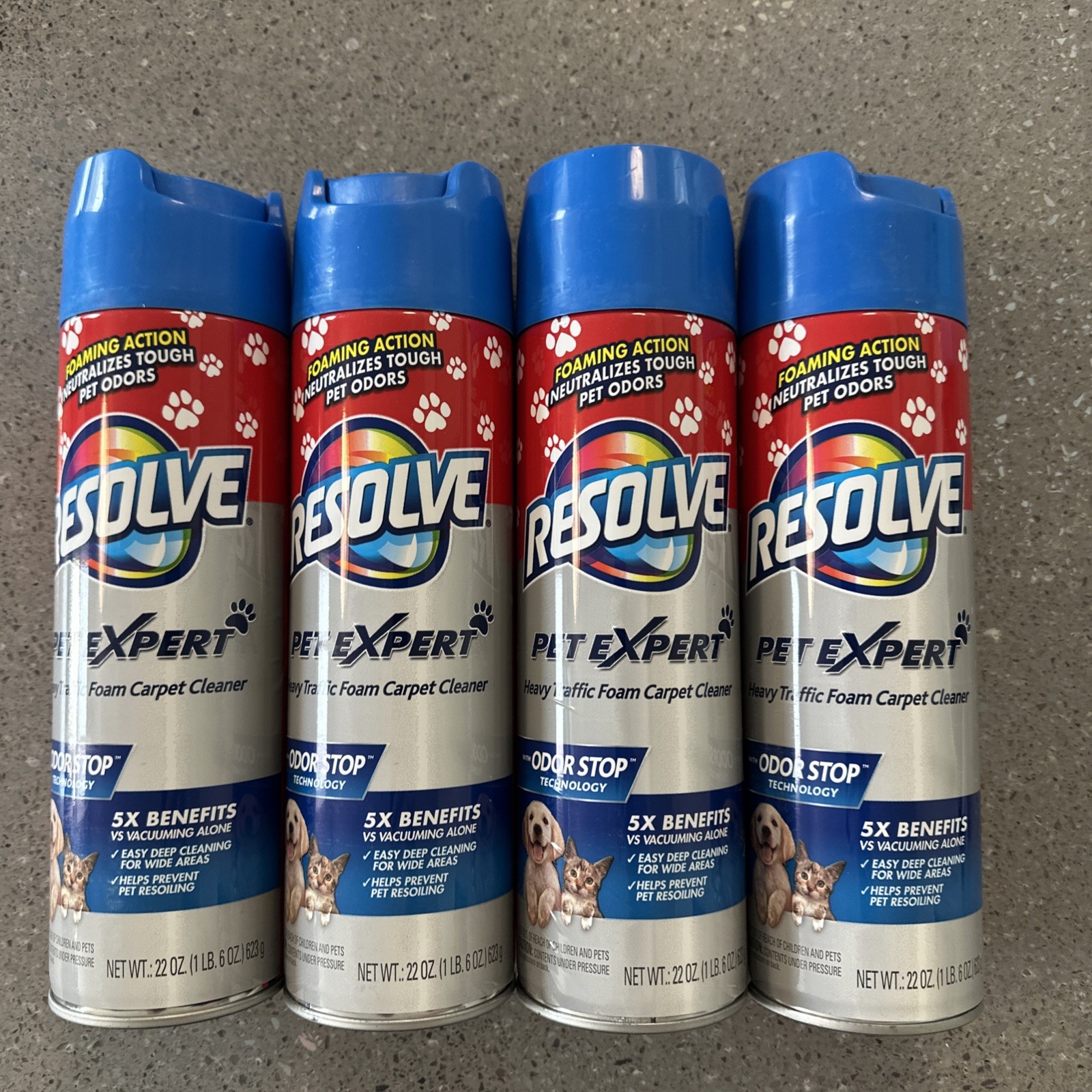 4-Pack Resolve Pet Expert Stain And Odor Remover Foam (22 oz Spray Can)