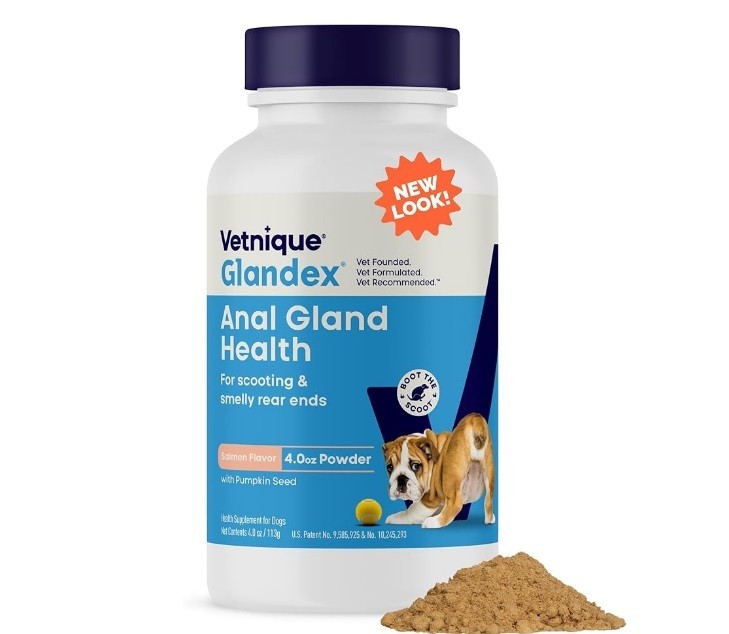 Vetnique Glandex Dog Fiber Supplement Powder for Anal Glands with Pumpkin
