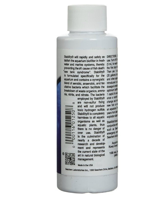 3X Seachem Stability Fish Tank Stabilizer – For Freshwater 3.4 Fl Oz