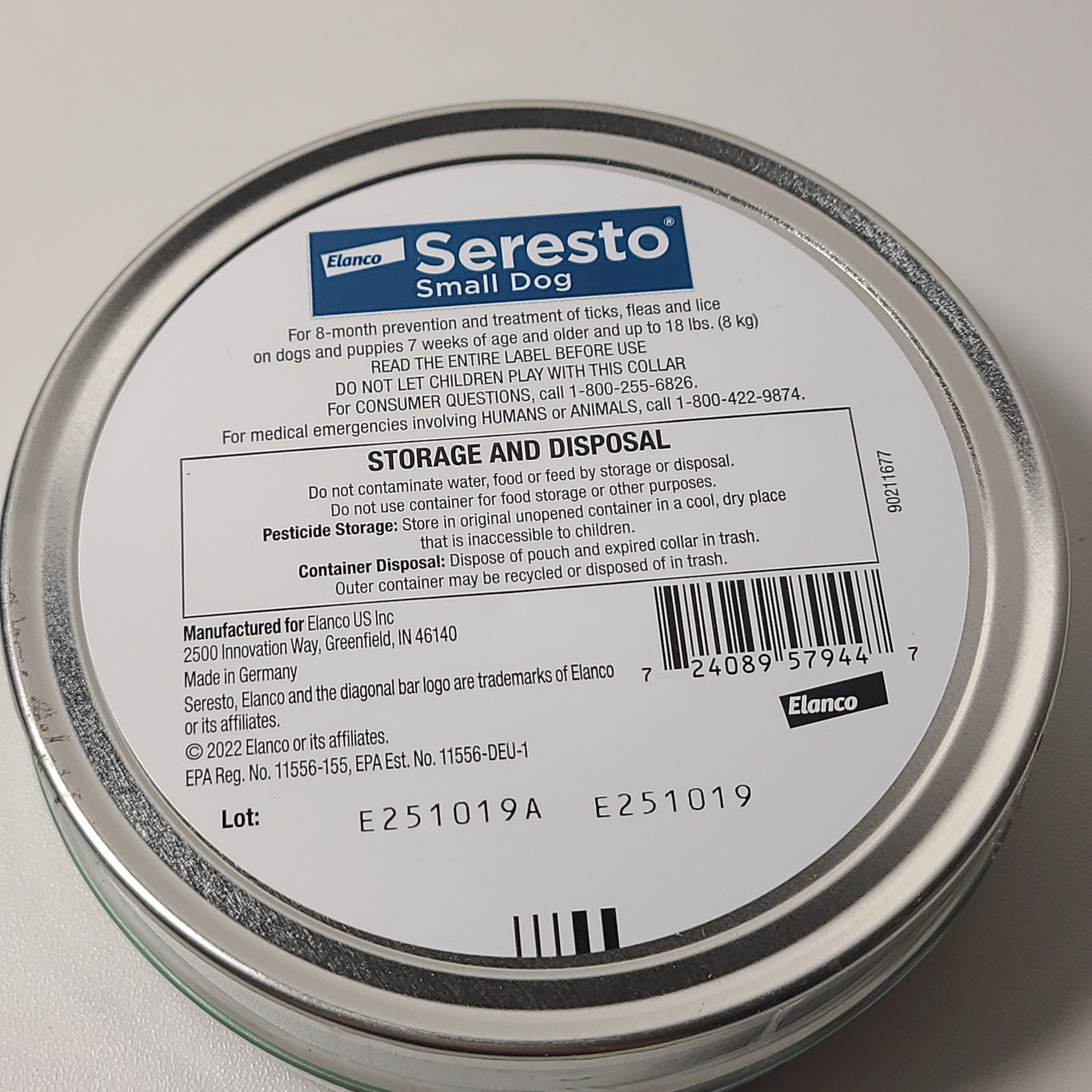 Seresto Flea and Tick Collar 8 Months Protection for Small Dogs – 18lbs