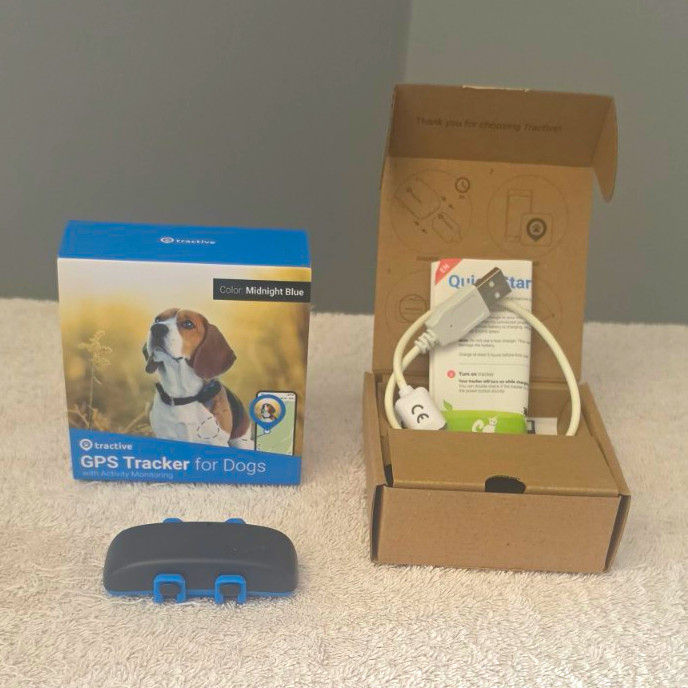 Tractive Dog Collar GPS Tracker w/ Activity Monitoring, Android, Midnight Blue