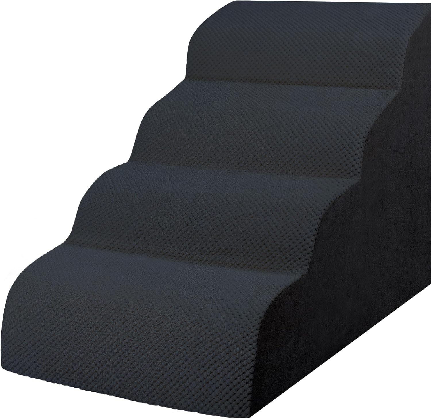 Foam Dog Stairs 4 Steps Non-Slip Pet Ramp for High Bed Couch Injured Older Dogs