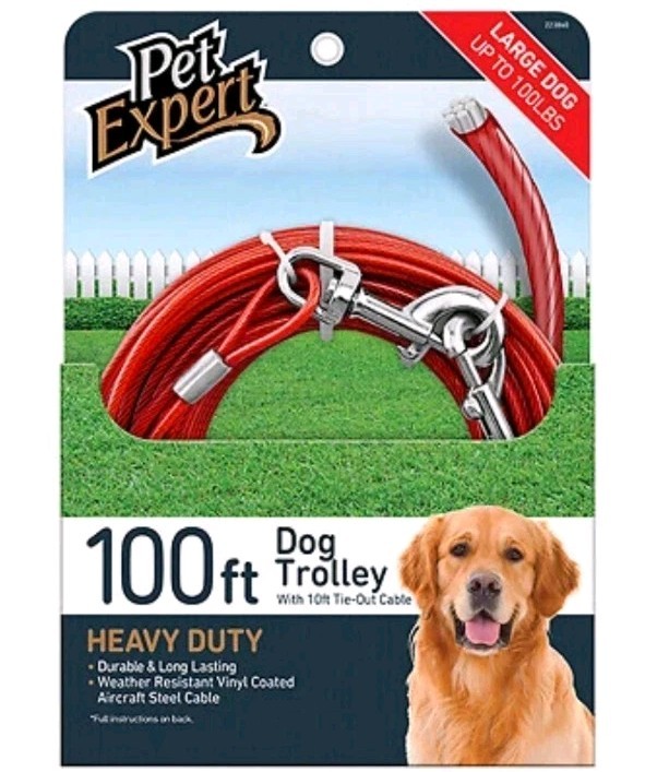 Pet Expert 223860 Dog Trolley, Heavy Weight, 100-Ft. *FREE SHIPPING!*