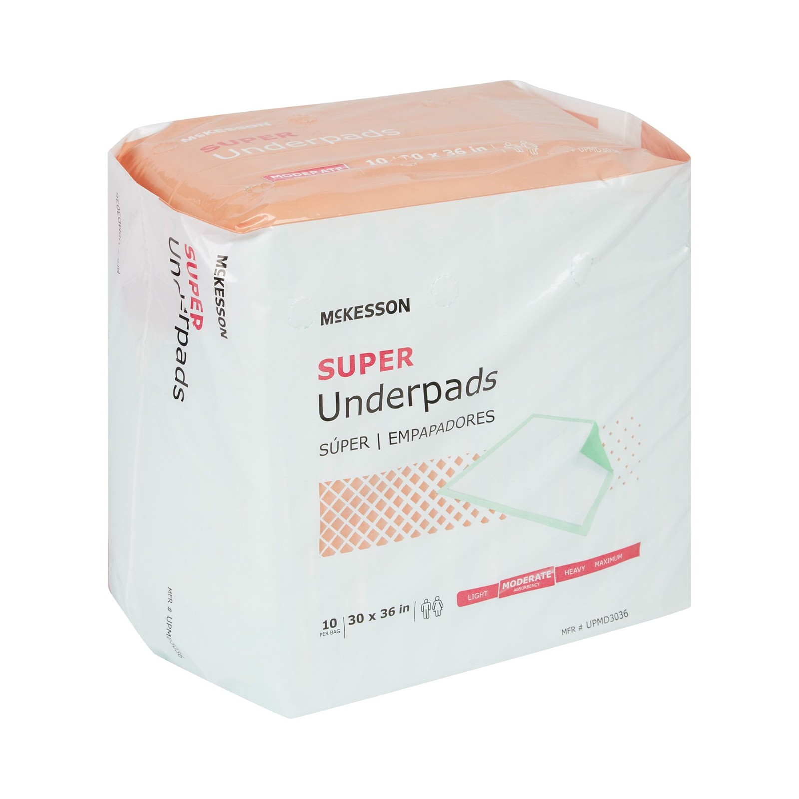 10 McKesson Moderate Absorbency Adult Bed Pad Disposable Underpads 30″ x 36″
