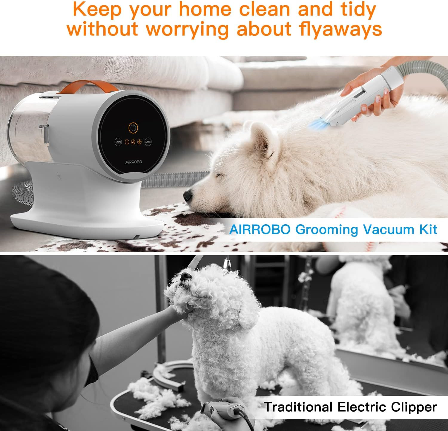 Dog Grooming Vacuum Kit,12000Pa Strong Pet Vacuum for Shedding,Grooming Hai,Quie