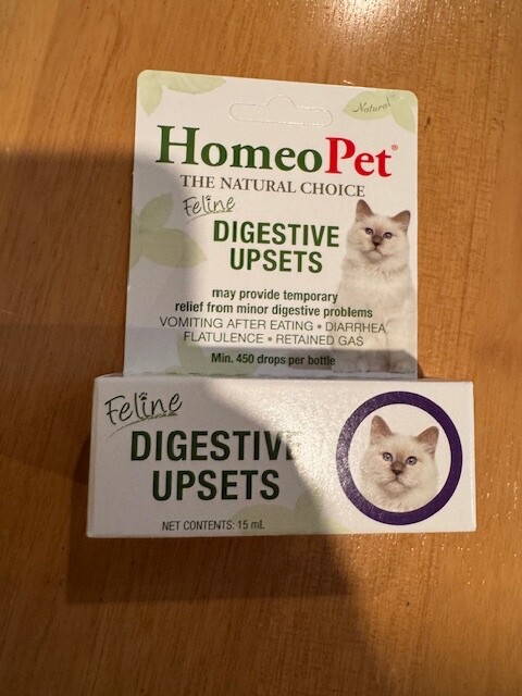 NEW HomeoPet DIGESTIVE UPSETS Natural Pet Medicine. 15 ML FELINE CATS