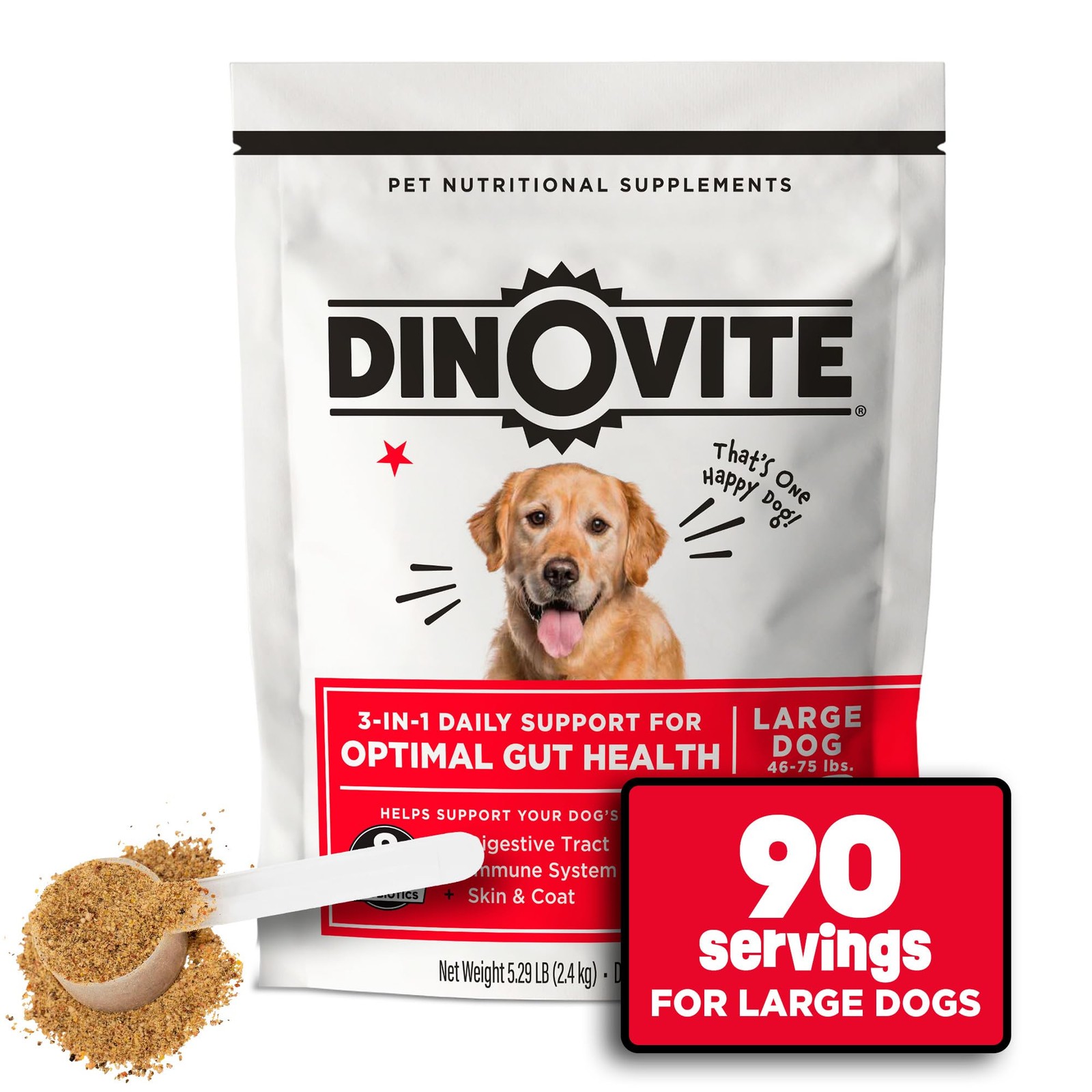 Probiotic Supplement for Dogs Omega 3 Skin & Coat Supplement 90 Day Large Dogs