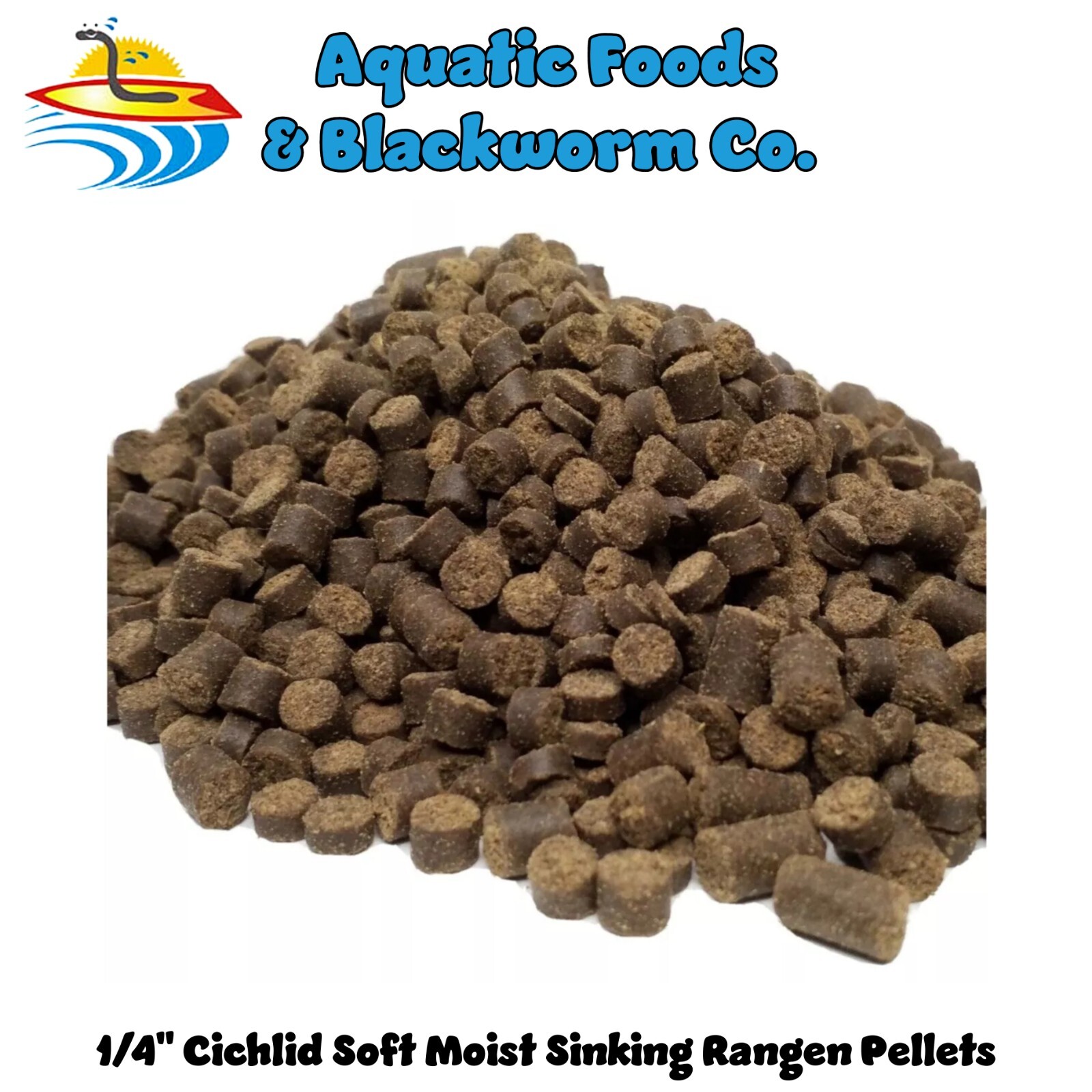 1/4″ Soft Moist Sinking Rangen Pellets for Cichlids, Axolotl, Snails & Shrimp