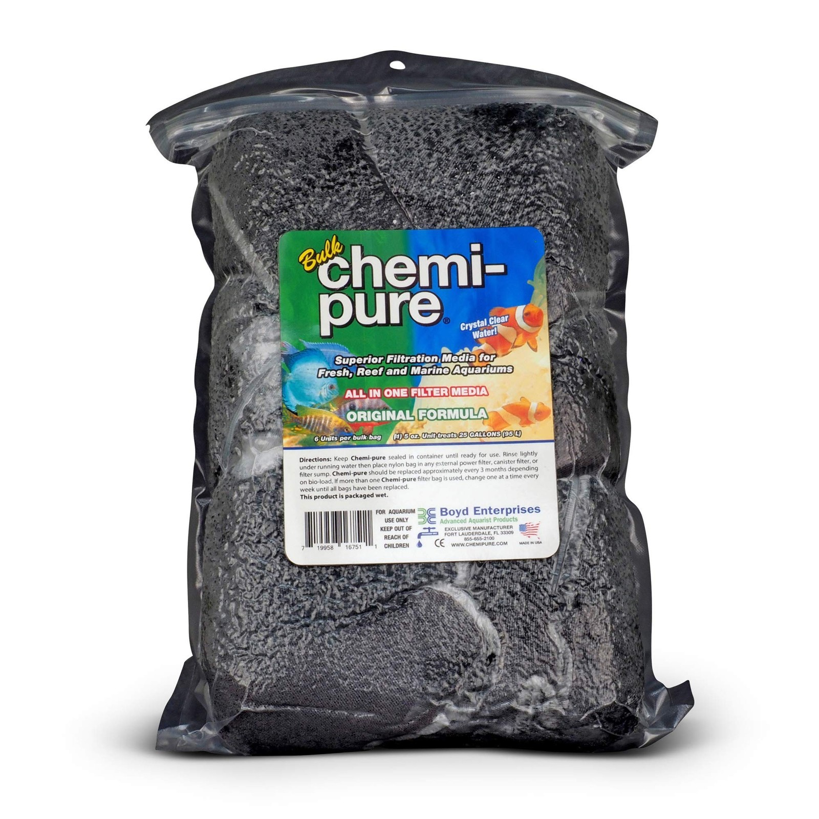 Boyd Enterprises Bulk Chemi-Pure for Aquarium, 5-Ounce, 6-Pack No Color