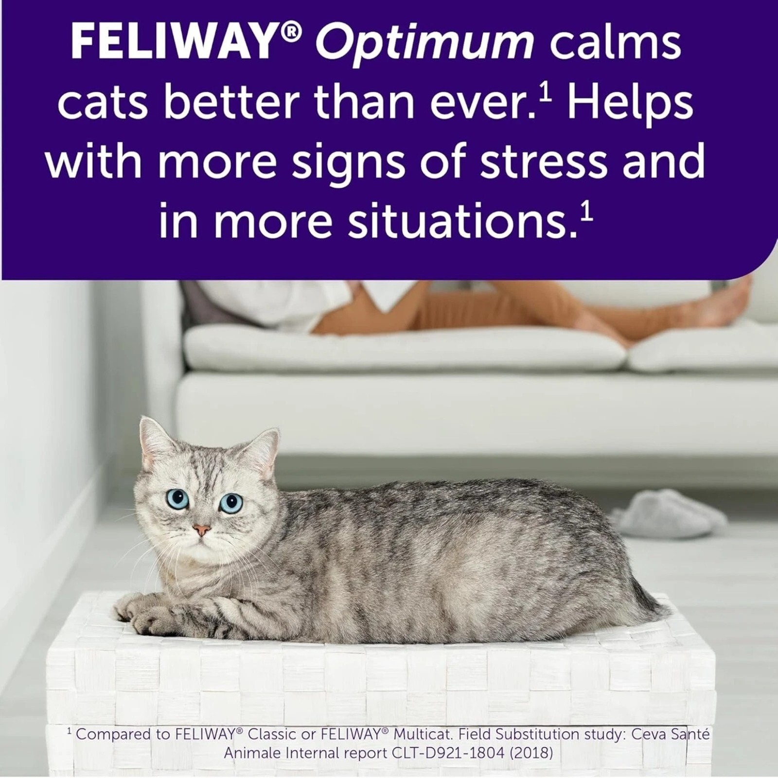 3 Pack 48ml Feliway Optimum Cat Enhanced Calming Pheromone 3×30 Days Refill Cat