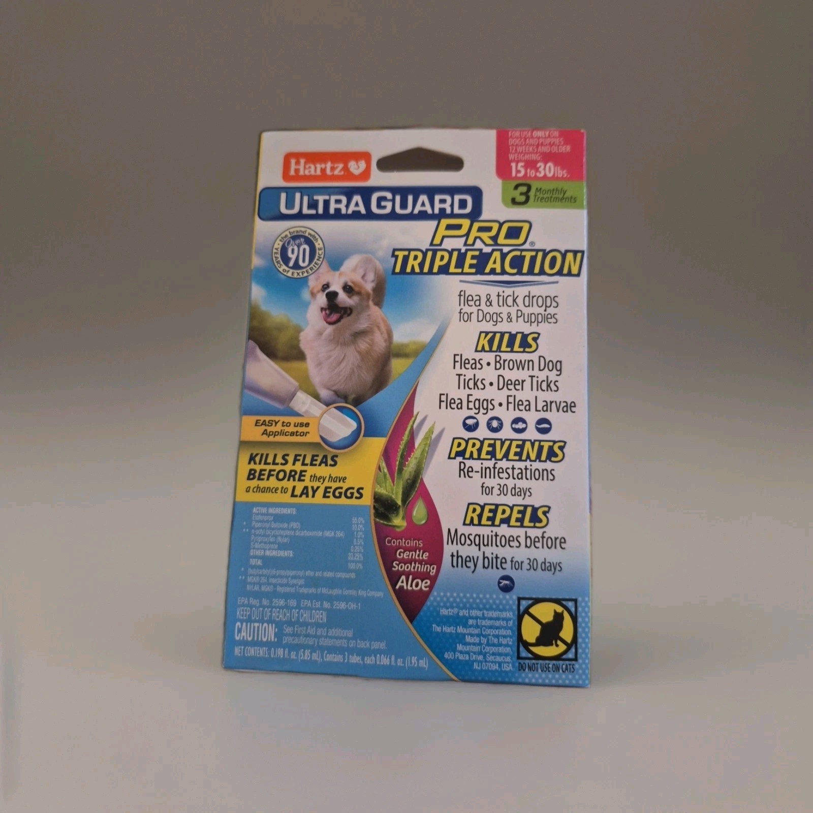 Ultra Guard Pro Triple Action Flea & Tick Drops 3 Treatments 15 to 30 lbs.